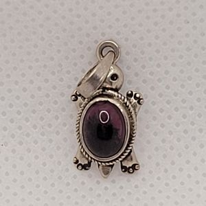 Sterling Silver Amethyst Turtle Pendant